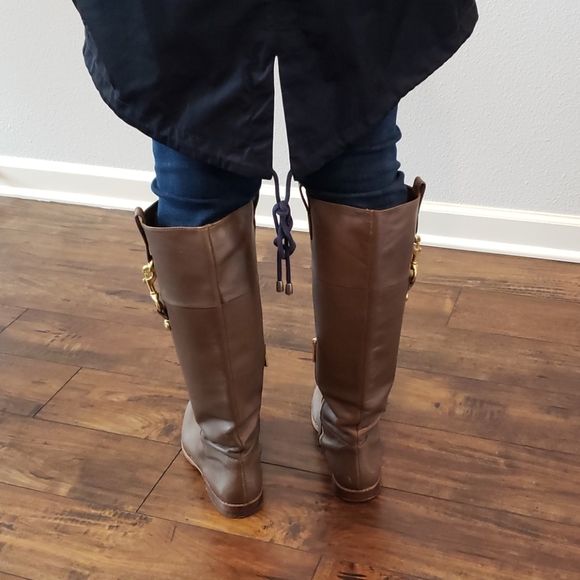 COACH brown leather knee lenght boots - Picture 3 of 10